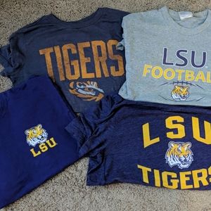 Lot of 4 boys LSU t-shirts